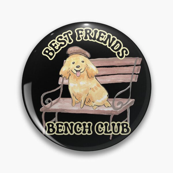 Item preview, Best Friends Bench Club – Cute Dog Watercolor Art for Dog Lovers designed and sold by TheBeeKindSpace.