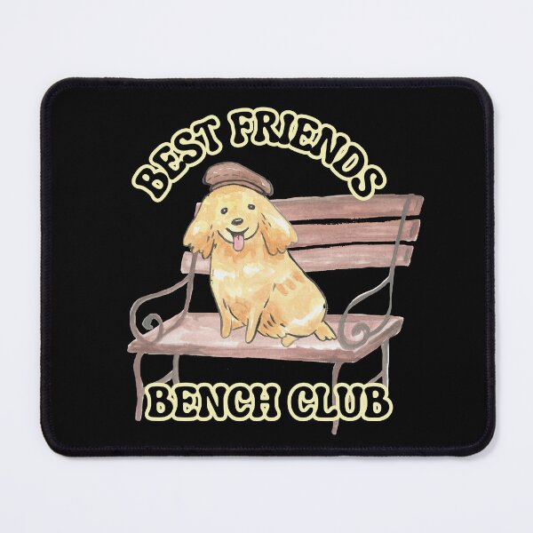 Item preview, Best Friends Bench Club – Cute Dog Watercolor Art for Dog Lovers designed and sold by TheBeeKindSpace.
