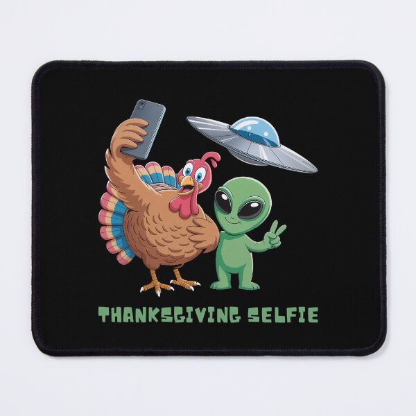 Item preview, Alien Turkey UFO Selfie designed and sold by Margerita23.