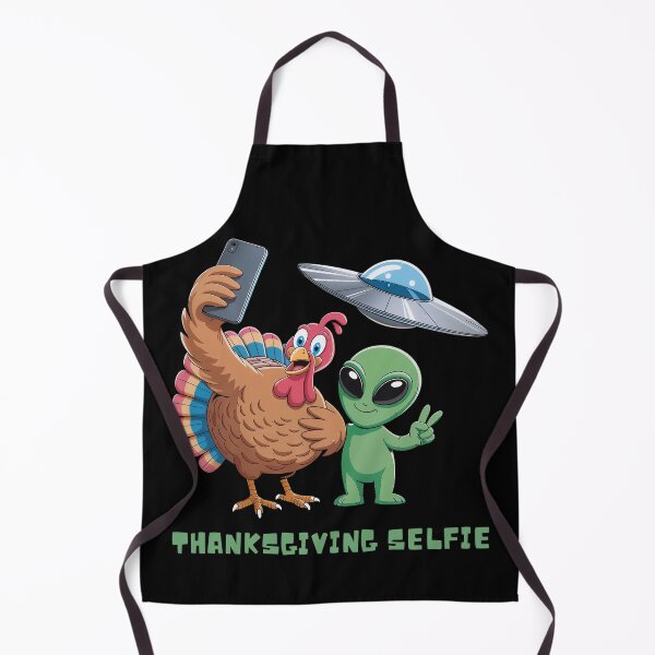 Item preview, Alien Turkey UFO Selfie designed and sold by Margerita23.