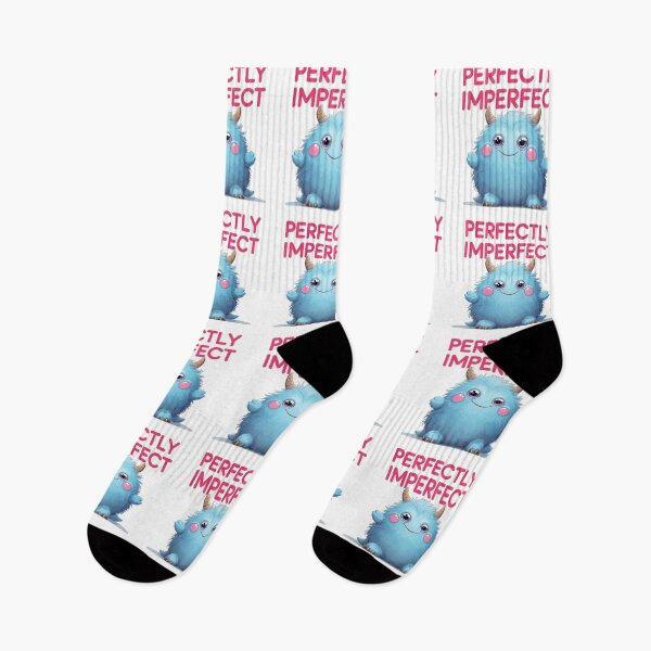 Item preview, perfectly imperfect, cute blue monster,quotes designed and sold by nicnacc.