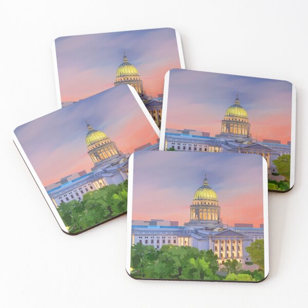 Item preview, Madison, Wisconsin state capitol at sunset designed and sold by julestown.