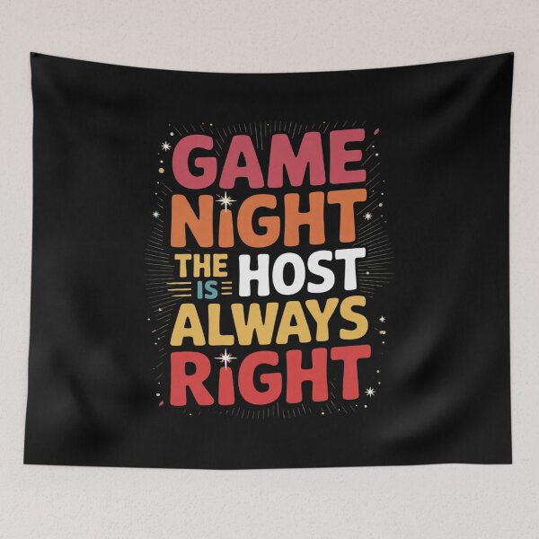 Item preview, Game Night Host I The Host Is Always Right I Game Night  designed and sold by KonstanKoraner.
