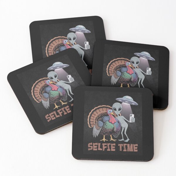 Item preview, Alien Turkey UFO Selfie designed and sold by Margerita23.