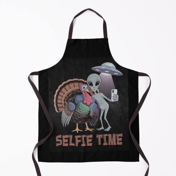 Item preview, Alien Turkey UFO Selfie designed and sold by Margerita23.
