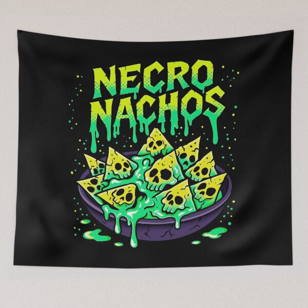 Item preview, Necro Nachos – Sinister Snacks Streetwear Art designed and sold by BeautifullyBlaze.