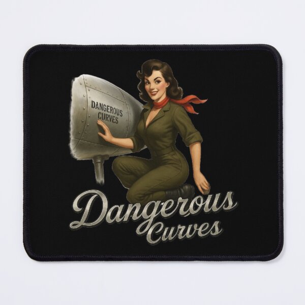 Item preview, Dangerous Curves — Vintage Military Pin-Up Nose Art designed and sold by getpressedshirt.