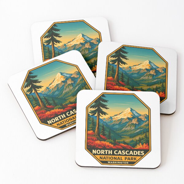 Item preview, North Cascades National Park Retro Sticker designed and sold by Ismeal Von.