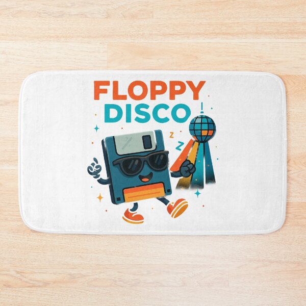 Item preview, Retro Floppy Disk Dancing at Disco Cartoon Design. designed and sold by The-T-In-Retro.