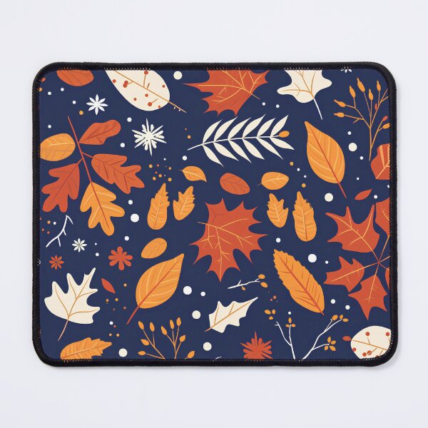 Item preview, Autumn Winter Blend Pattern – Minimal Leaves and Snowflakes | Warm Orange & Cool Blue Vector Design designed and sold by Windy-market.