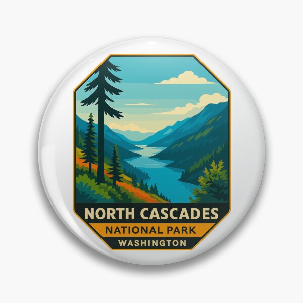 Item preview, North Cascades National Park Retro Sticker designed and sold by Ismeal Von.