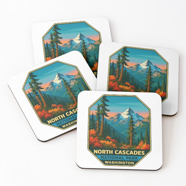 Item preview, North Cascades National Park Retro Sticker designed and sold by Ismeal Von.