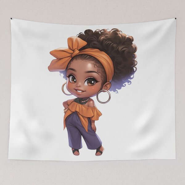 Item preview, Charming Black Girl Fashion Chibi designed and sold by Lulunza.