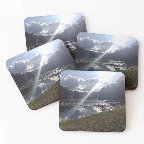 Item preview, Sunbeam Over Ohio Lake – Autumn Nature Walk designed and sold by IsotonicLunarCat.