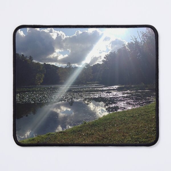 Item preview, Sunbeam Over Ohio Lake – Autumn Nature Walk designed and sold by IsotonicLunarCat.