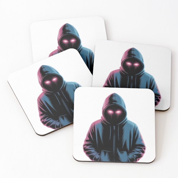 Item preview, Mysterious Hooded Figure with Glowing Eyes designed and sold by SujalART.