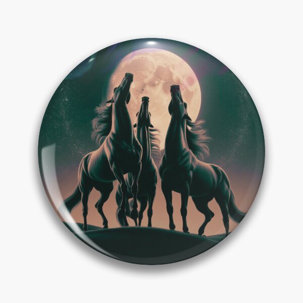 Item preview, 3 horses howling at the moon designed and sold by Polarctica.