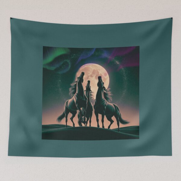 Item preview, 3 horses howling at the moon designed and sold by Polarctica.
