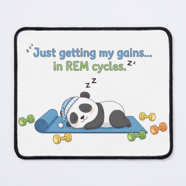 Item preview, Getting Gains in REM Cute Panda Gym designed and sold by dreephic22.
