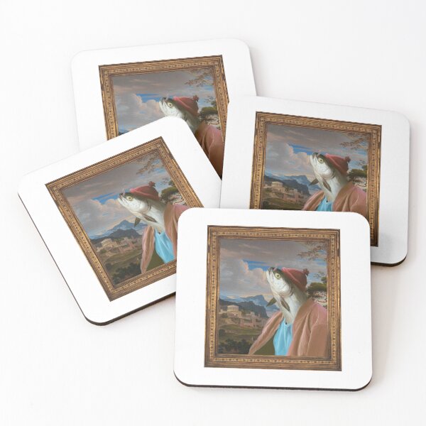 Item preview, Fish wearing cloths Painting  designed and sold by JoeVee-Int.