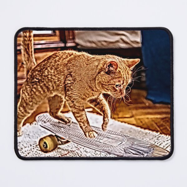 Item preview, Skateboarding cat designed and sold by Zanimations.