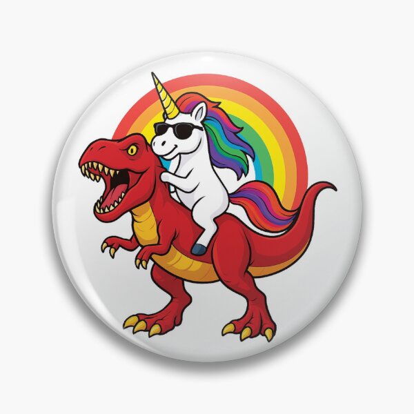 Item preview, Unicorn Riding T-Rex Dinosaur | Funny Rainbow Unicorn Dino Rider designed and sold by PrintsGate.