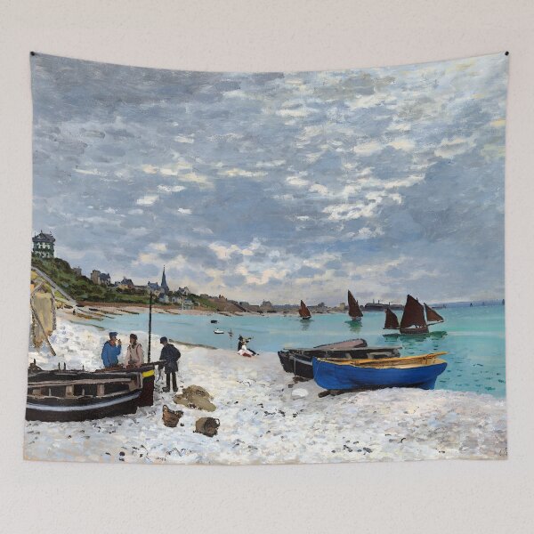 Aperçu de l'œuvre Claude Monet - Plage à Sainte-Adresse créée et vendue par Jon-Baran.