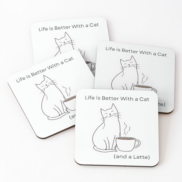 Item preview, A Cat and a Latte designed and sold by EleganceOnline.
