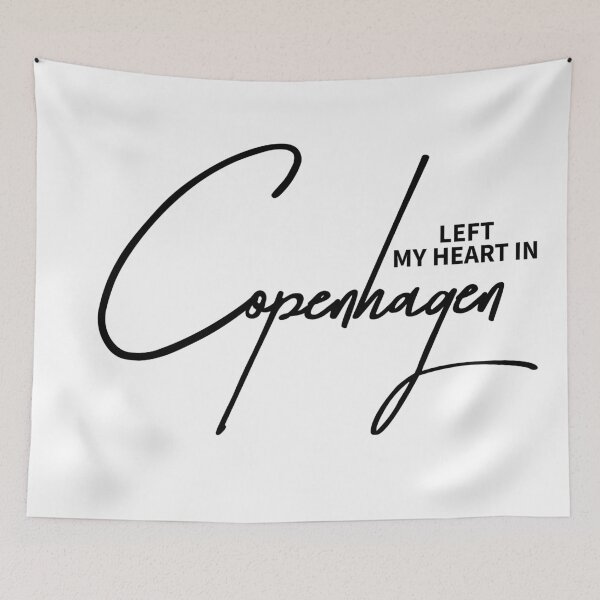 Item preview, Left My Heart in Copenhagen – Aesthetic Travel Quote for Wanderlusters designed and sold by ReggieDior.