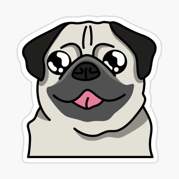 Niedlicher Japanischer Art Anime Pug Hund Sticker Von Printpress Redbubble Chibi pug with images anime chibi chibi pug love. redbubble