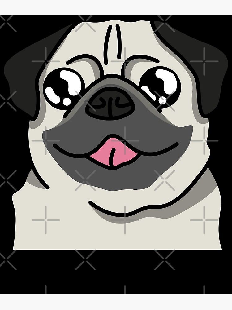 Cute Pug Dog - Kawaii Anime Puppy Animal Lover 