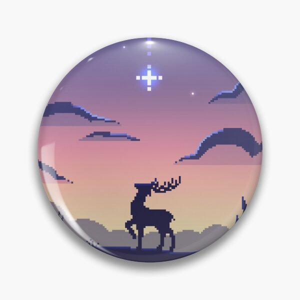 Item preview, Pixel Art Deer Sunset Shooting Star designed and sold by Kate27sun.