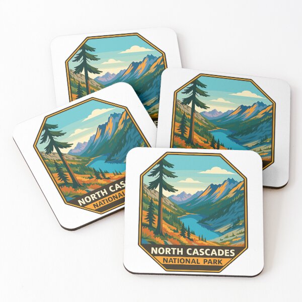 Item preview, North Cascades National Park Retro Sticker designed and sold by Ismeal Von.