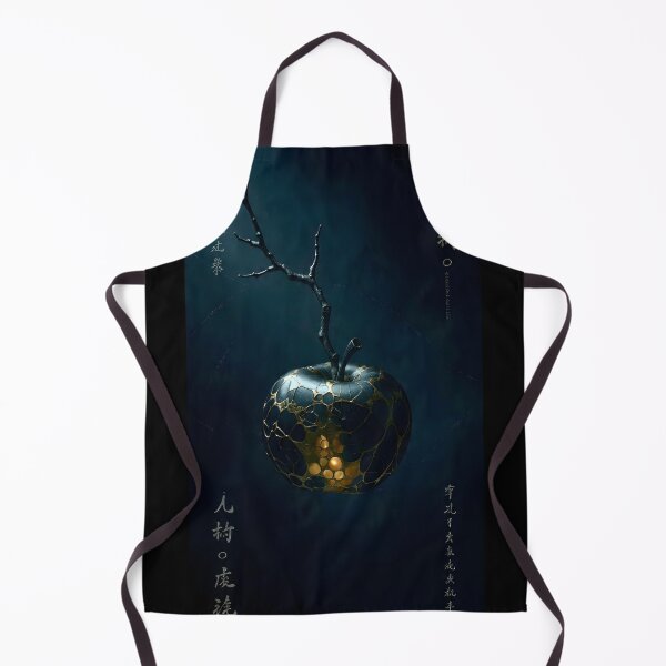 Item preview, “Golden Fracture” – Modern Kintsugi Apple Art Print designed and sold by Vibranta Studio.