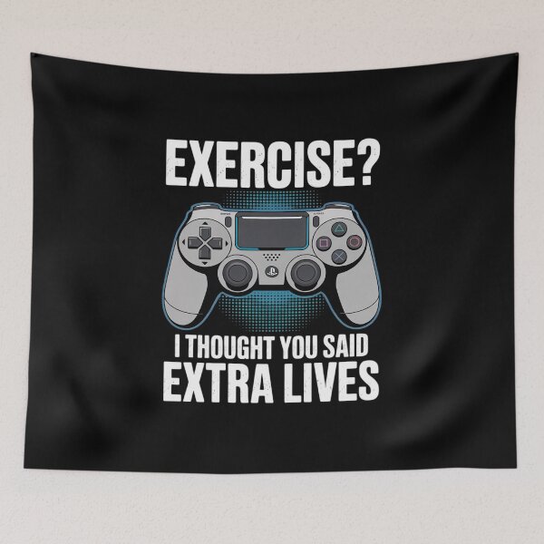 Item preview, Gamer Exercise Thought Extra Lives Gaming Men Boys Kid  designed and sold by KonstanKoraner.