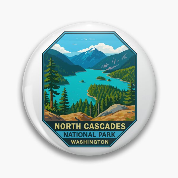 Item preview, North Cascades National Park Retro Sticker designed and sold by Ismeal Von.