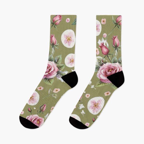 Item preview, Vintage style pink roses designed and sold by Nice-patterns.