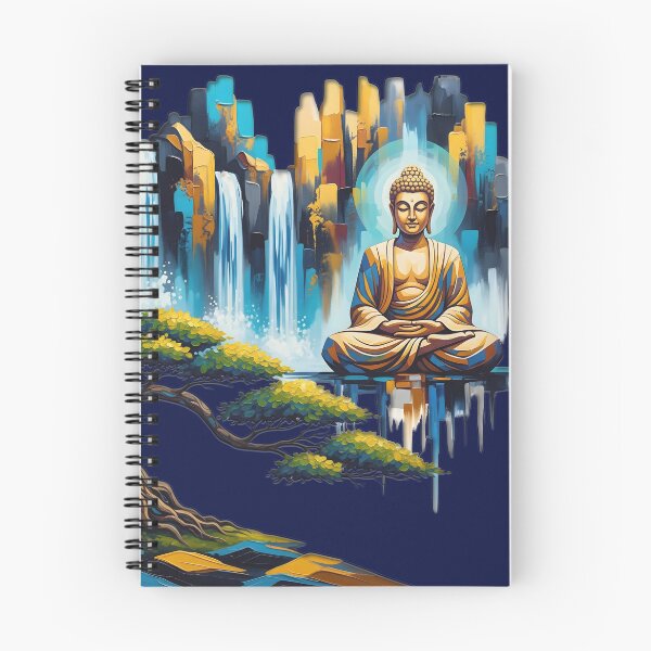Item preview, Abstract Meditating Buddha Waterfall Zen Art designed and sold by PrintixelArt.
