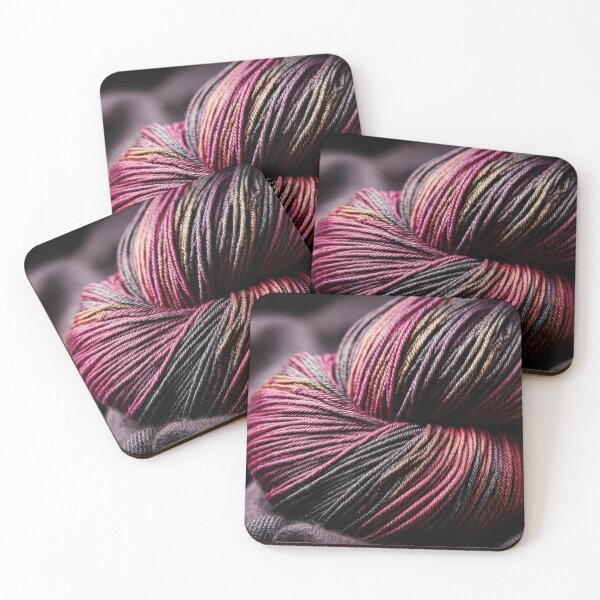 Item preview, Colorful yarn on a dark fabric designed and sold by anytka.