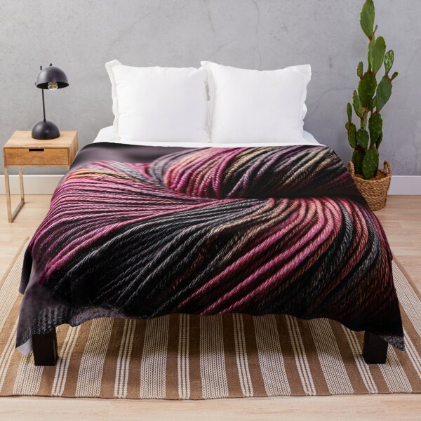 Item preview, Colorful yarn on a dark fabric designed and sold by anytka.
