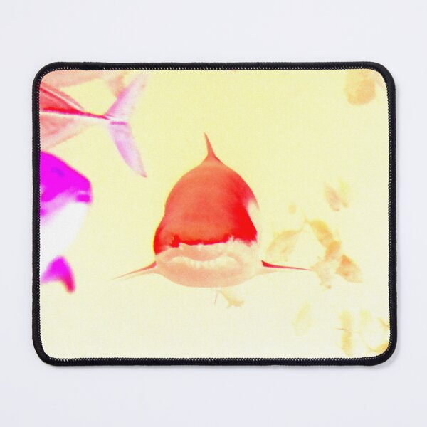 Item preview, Fast-moving shark – red-and-white predator on a diving course / Swiss Artwork Photography designed and sold by Raphael Wolf.