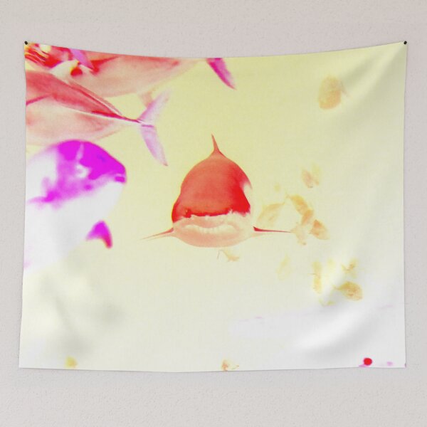 Item preview, Fast-moving shark – red-and-white predator on a diving course / Swiss Artwork Photography designed and sold by Raphael Wolf.