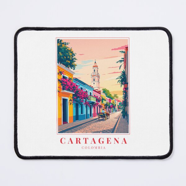 Item preview, Cartagena Colombia Illustration – Colonial Streets, Caribbean Coast & Cultural Heritage designed and sold by MapMyMiles.