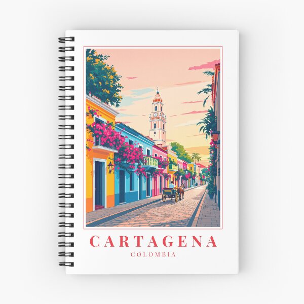 Item preview, Cartagena Colombia Illustration – Colonial Streets, Caribbean Coast & Cultural Heritage designed and sold by MapMyMiles.