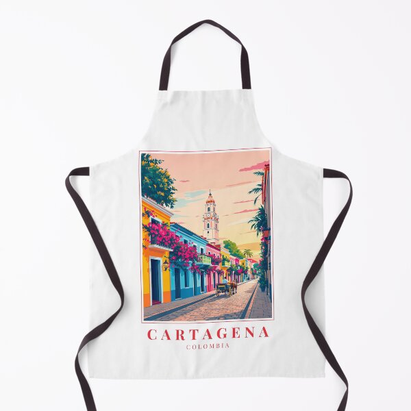 Item preview, Cartagena Colombia Illustration – Colonial Streets, Caribbean Coast & Cultural Heritage designed and sold by MapMyMiles.
