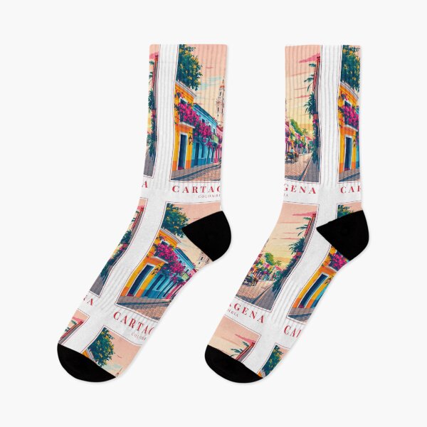 Item preview, Cartagena Colombia Illustration – Colonial Streets, Caribbean Coast & Cultural Heritage designed and sold by MapMyMiles.