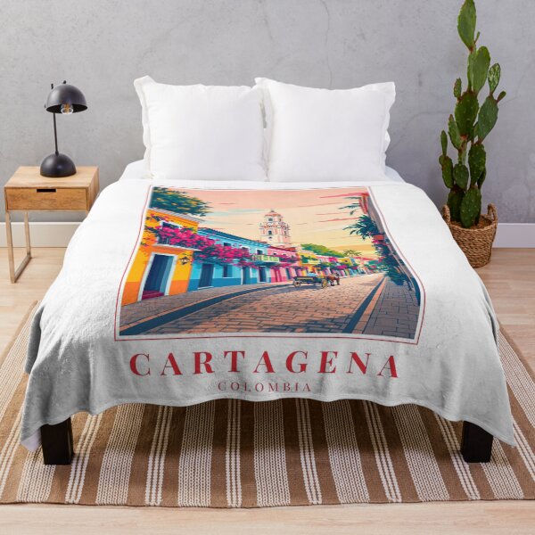 Item preview, Cartagena Colombia Illustration – Colonial Streets, Caribbean Coast & Cultural Heritage designed and sold by MapMyMiles.