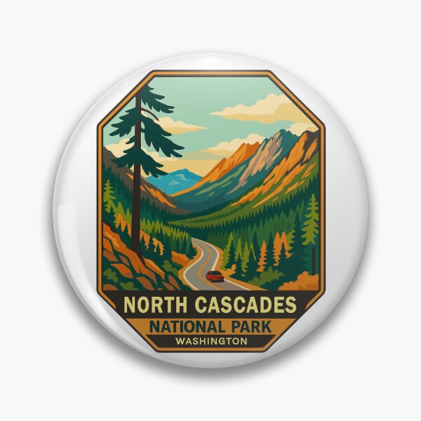 Item preview, North Cascades National Park Retro Sticker designed and sold by Ismeal Von.