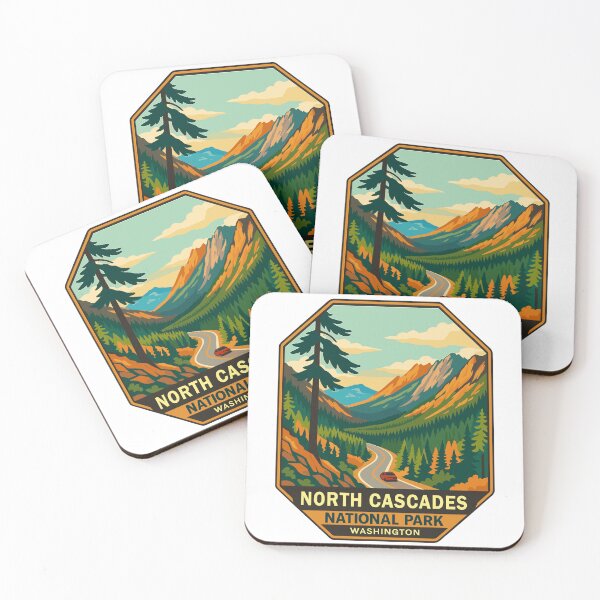 Item preview, North Cascades National Park Retro Sticker designed and sold by Ismeal Von.