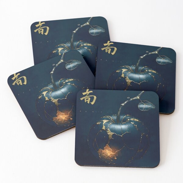 Item preview, “Golden Apple” – Modern Kintsugi Apple Art Print designed and sold by Vibranta Studio.